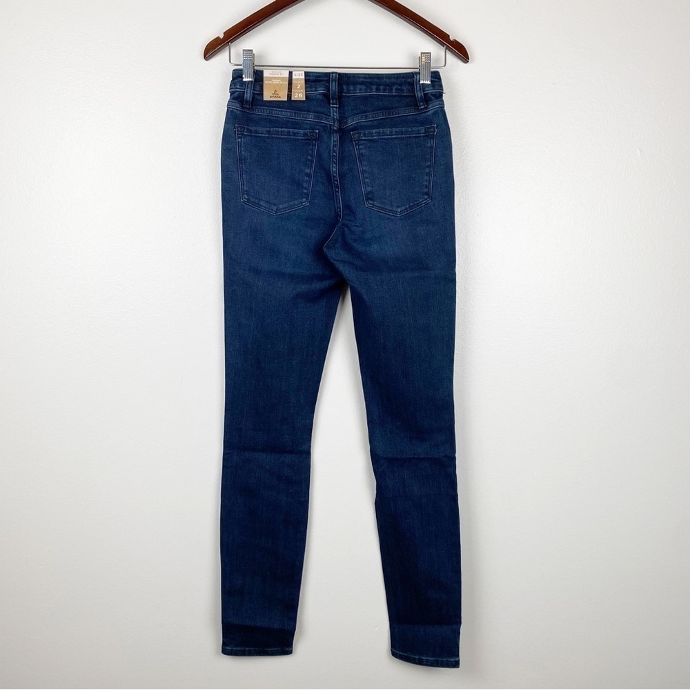 Prana Sienna Stretch Skinny Jeans Deep Blue Organic Cotton Size 2/26 NWT - Picture 5 of 9